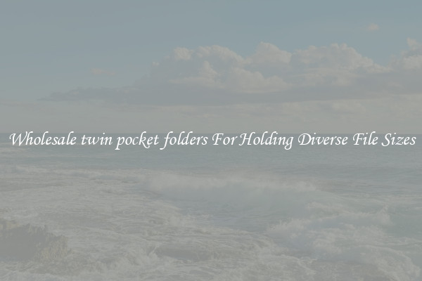 Wholesale twin pocket folders For Holding Diverse File Sizes