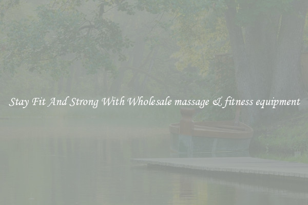 Stay Fit And Strong With Wholesale massage & fitness equipment
