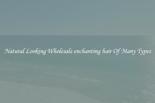 Natural Looking Wholesale enchanting hair Of Many Types