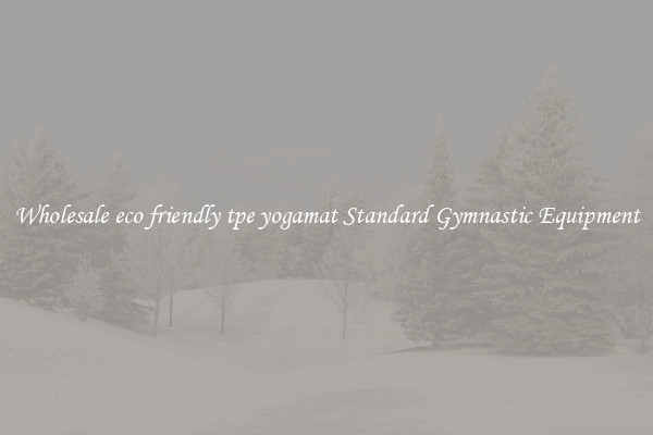 Wholesale eco friendly tpe yogamat Standard Gymnastic Equipment