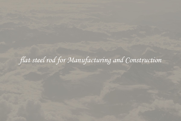 flat steel rod for Manufacturing and Construction