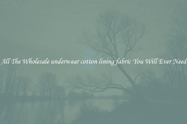All The Wholesale underwear cotton lining fabric You Will Ever Need