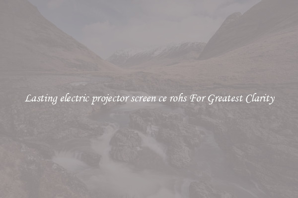 Lasting electric projector screen ce rohs For Greatest Clarity