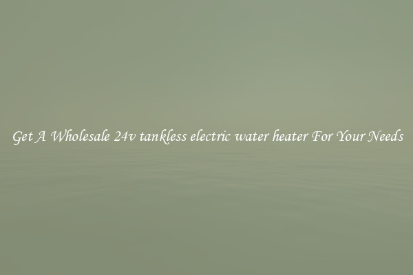 Get A Wholesale 24v tankless electric water heater For Your Needs