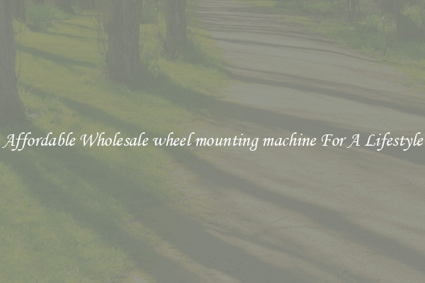 Affordable Wholesale wheel mounting machine For A Lifestyle