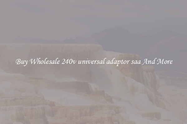 Buy Wholesale 240v universal adaptor saa And More