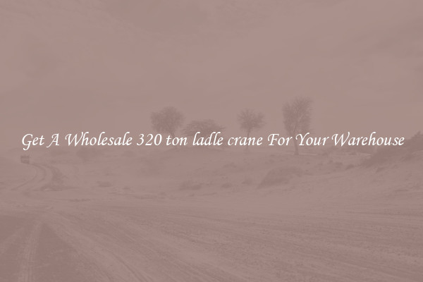 Get A Wholesale 320 ton ladle crane For Your Warehouse